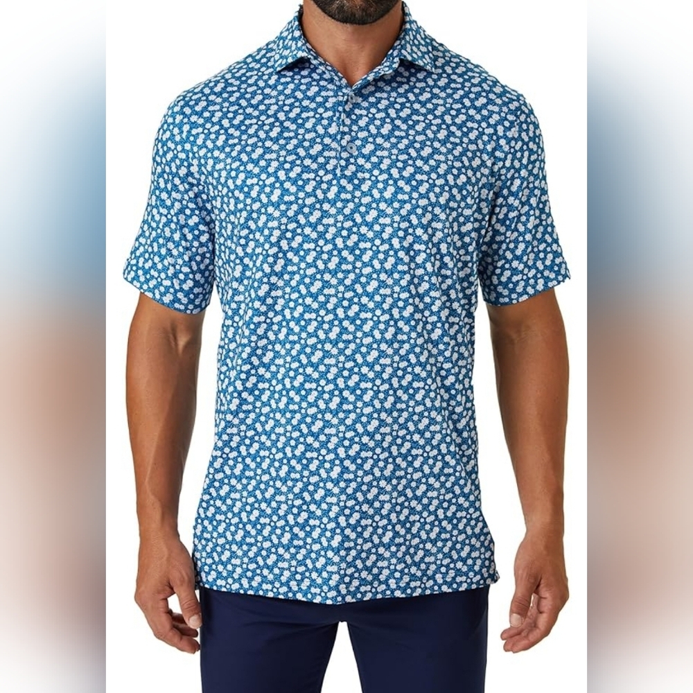 ZIRE LG Golf Men's Performance Polo Dry Fit Short Sleeve Shirt  Moisture-Wicking